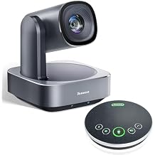Tenveo PTZ Camera VL20H+M3B Speaker Bundle 20X Optical Zoom FHD 1080P 60FPS USB3.0/HDMI PTZ Camera and MagiCall Bluetooth Wireless Conference Speakerphone for Conference Church Services