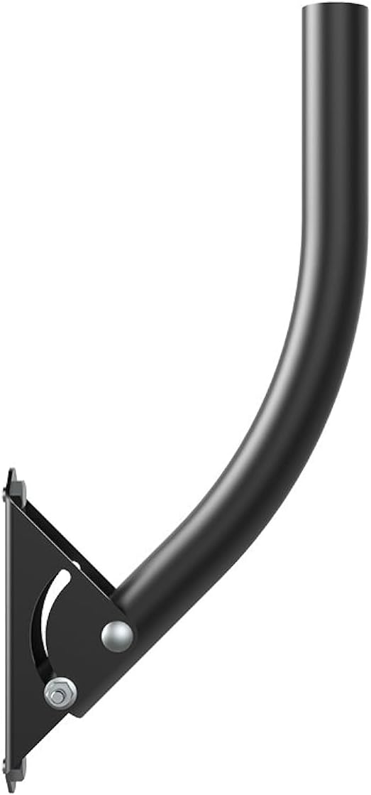 ANTOP Adjustable Outdoor/Attic TV Antenna Mount Pole, Stainless Painting 13 inch Arm Length, Reversible, Lightweight, Waterproof, Easy Installation