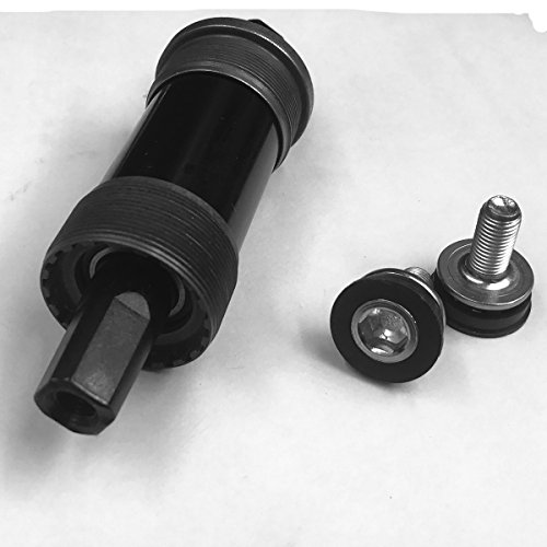 English Square BB Bike Bottom Bracket Set,Square Taper, Aluminum Black-68x122mm