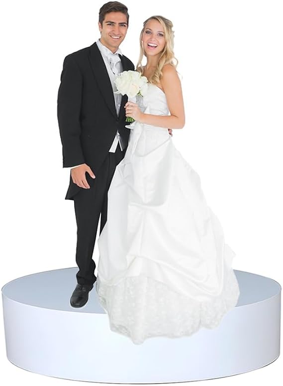 Zfmnoyev Clothing/Bridal Shop Platform Base Risers Pedestal, Cylinder Pedestal Stands- Round Countertops Step Plinths, Large Display Risers Base for Mannequin, Photography Props(80x10cm/31.5x3.9in)