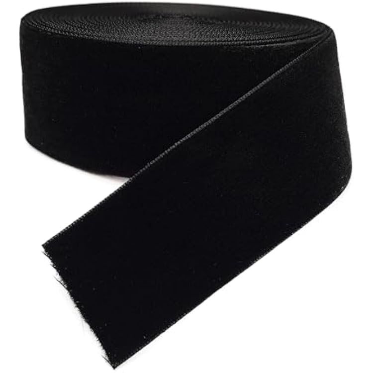 Chenkou Craft 5Yards Black 1 12 Velvet Ribbon Bulk Black, 1 1240mm
