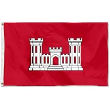 U.S. Army American United States ARMY ENGINEERS Flag - UV Fade Resistant Double Sided and Double Stitched 150D Polyester 3x5ft banner (U.S. ARMY ENGINEER)