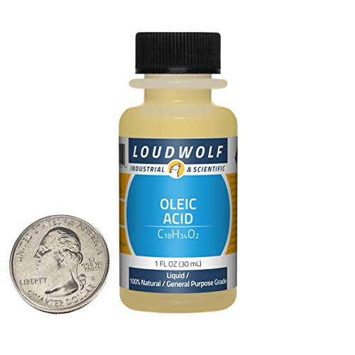 Oleic Acid 1 Fluid Ounce Bottle 100% Natural General Purpose Grade Liquid