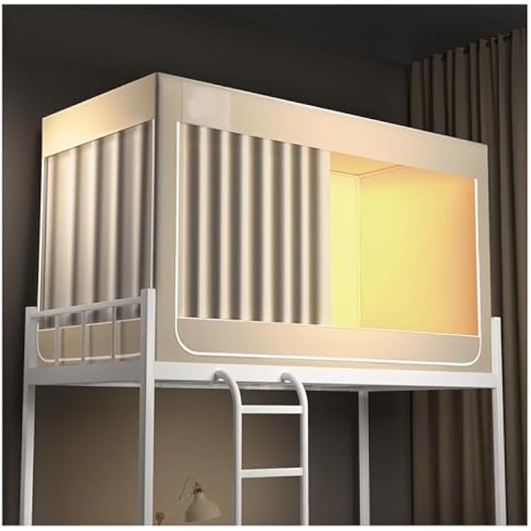 Fabric Bed Drapes Mesh Protection Canopy Shielding Netting,Bed Tents,Bed Curtain Canopy 4 Corner Post Bed Canopy Frame Bed Tent Twin Bunk Bed Blackout Curtains Canopy Bed Poles Dorm Bed Priv
