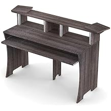 Glorious Workbench Multipurpose Working Console with Pull-Out Drawer and Revolvable Trays, Robust Design and Easy to Assemble (Driftwood)