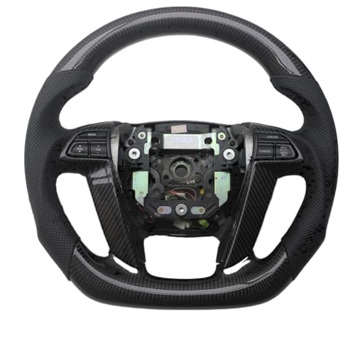 Replacement Compatible With Honda Accord 8TH GEN 8 Carbon Fiber Leather Steering Wheel 2008-2012