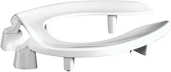 Centoco 3 inch Raised Toilet Seat for Seniors, Elongated, Open Front, White | Plastic, No Cover, 3L500STSCC-001, Made in the USA