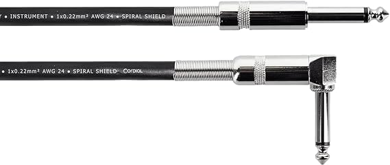 Cordial 6m straight/angled guitar jack cable