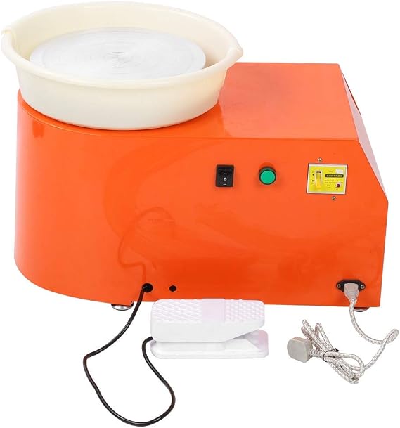 Pottery Wheel,Electric Pottery Wheel, 30Cm 350W Pottery Forming Machine, Aluminum Alloy Ceramic Machine With Foot Pedal And Detachable Basin Diy Clay Tool For Ceramic Work Clay Art Craft Adults K (Or