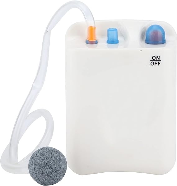 Aquarium Air Pump Fish Oxygen Pump Portable Battery Powered Air Pump Aquarium Electric Air Pump for Fresh and