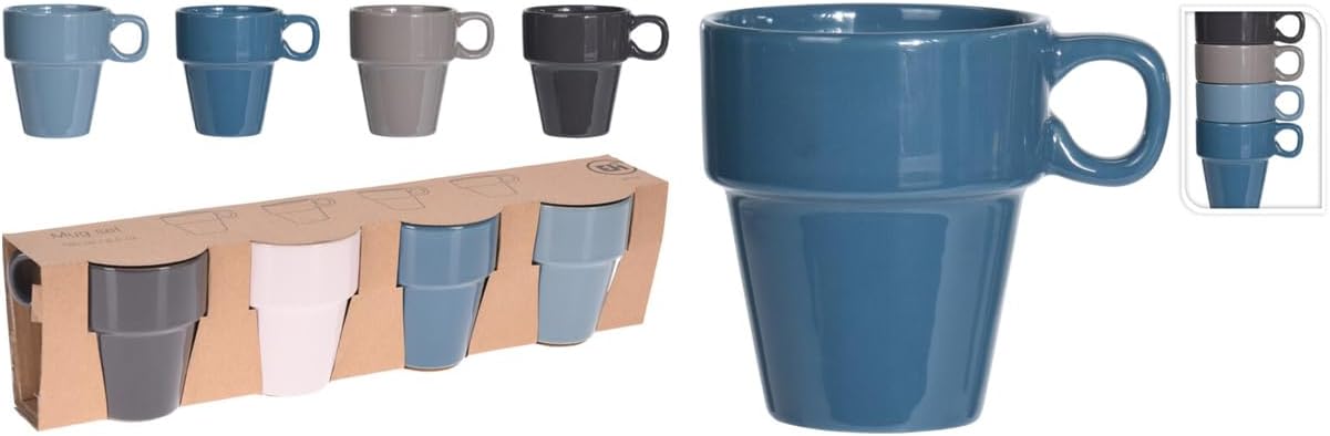 BOYNER EVDE Seramik Çok Renkli 4'lü Kupa Seti 180ML, 5003220974