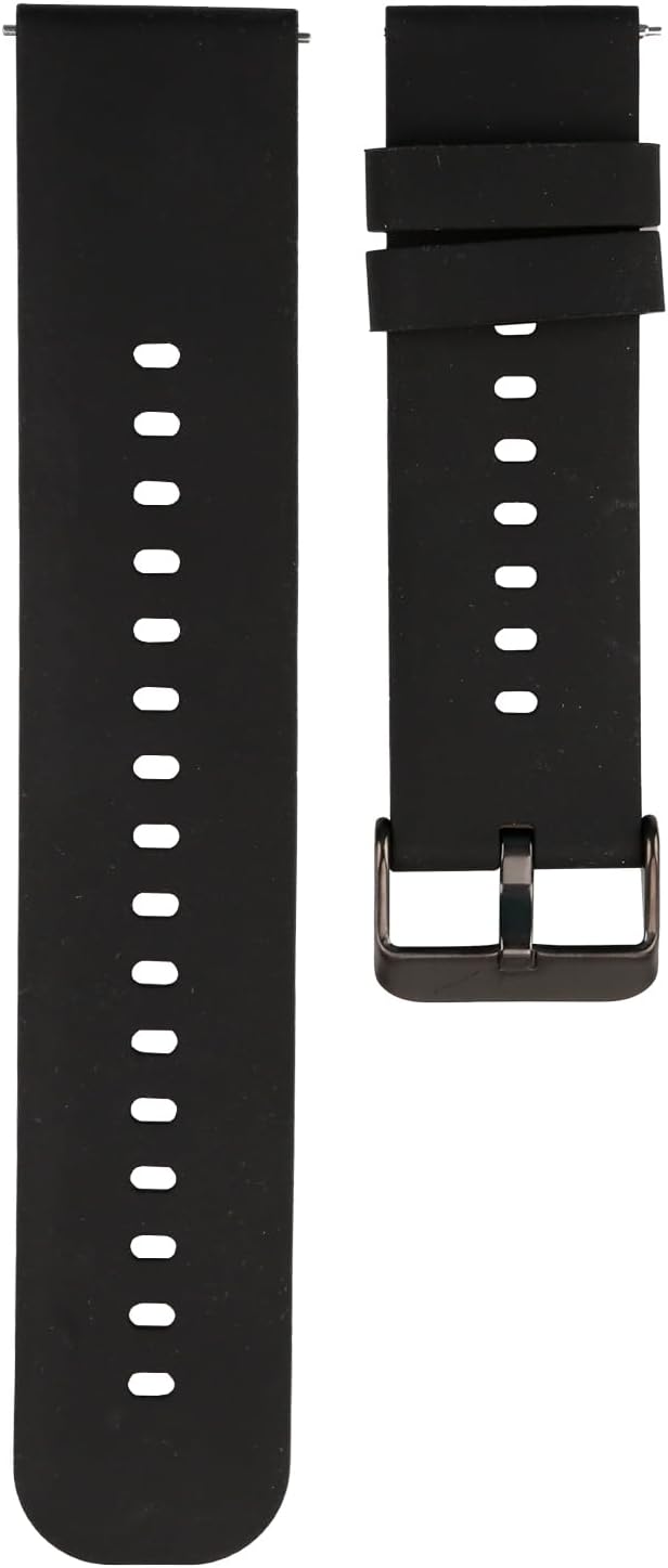 Silicone Soft Watch Straps,Black Waterproof Watch Bands,Wrist Straps Replacement Bands for Smart Watch Bands Men Women