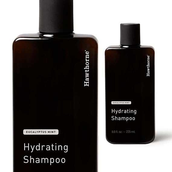 Hawthorne Men's Daily Hydrating Shampoo. For Stronger, Healthier Hair with Pure Argan Oil and Coconut Oil. Mint and Eucalyptus Scent. Sulfate Free, Paraben Free. 8 fl. oz.