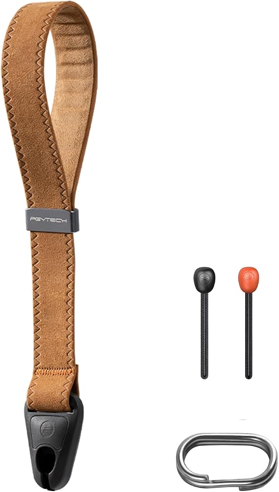 PGYTECH Adjustable Camera Hand Strap for DSLR/SLR, Quick Release, Brown