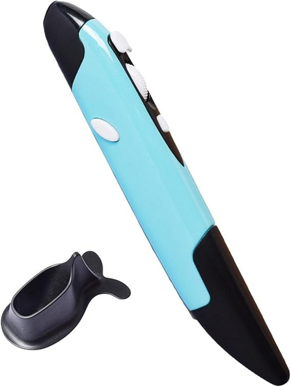 Mouse Pen, Handwriting Mouse, 2.4G Optical Trackball, Creative, Wireless Optical Pen, For Both Right and Left Hand Laptops, Computers, Blue