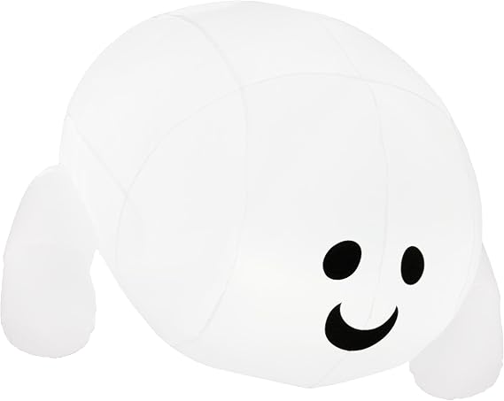 JOYIN Halloween Inflatable Outdoor Decorations, 4.5ft Inflatable Cute Ghost Decoration Lying On The Roof with LEDs, Halloween Blow Up Yard Decor for Parties Roof Decor