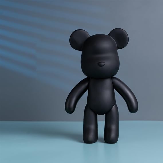 Fluid Bear 9 inch Black Mold Figure for Drip Pour Bear Painting and Home Decoration