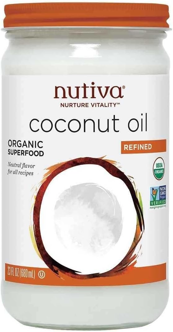 Nutiva Organic Refined Coconut Oil 23 Ounces (Case of 6)