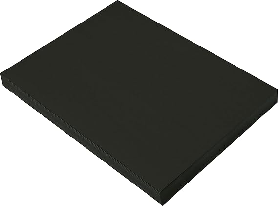Prang (Formerly SunWorks) Construction Paper, Black, 9" x 12", 100 Sheets