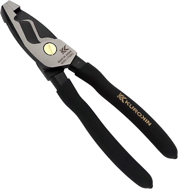 KUROKIN 6050-175BG Cable Pliers, 6.9 inches 175 mm, Black Gold, Fujiya