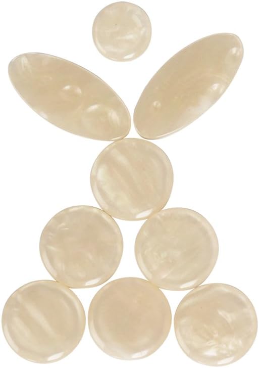 9pcs Saxophone Key Buttons Mother of Pearl Inlays for Alto Tenor