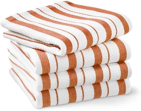 Williams-Sonoma Classic Striped Towels, Set of 4 (Pumpkin Orange)