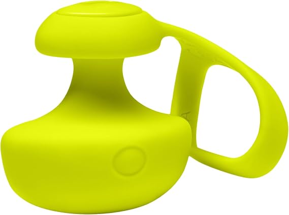 Dame Products Fin Personal Massager for Women - Compact - Wearable with Removable Tether - 3 Speeds - Rechargeable - Water Resistant and Body-Safe (Citrus | USB-C)