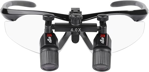 4.0X450mm Dentist Ergonomic Binocular Loupes Ultralight Magnifying Glasses Distance can be Adjusted