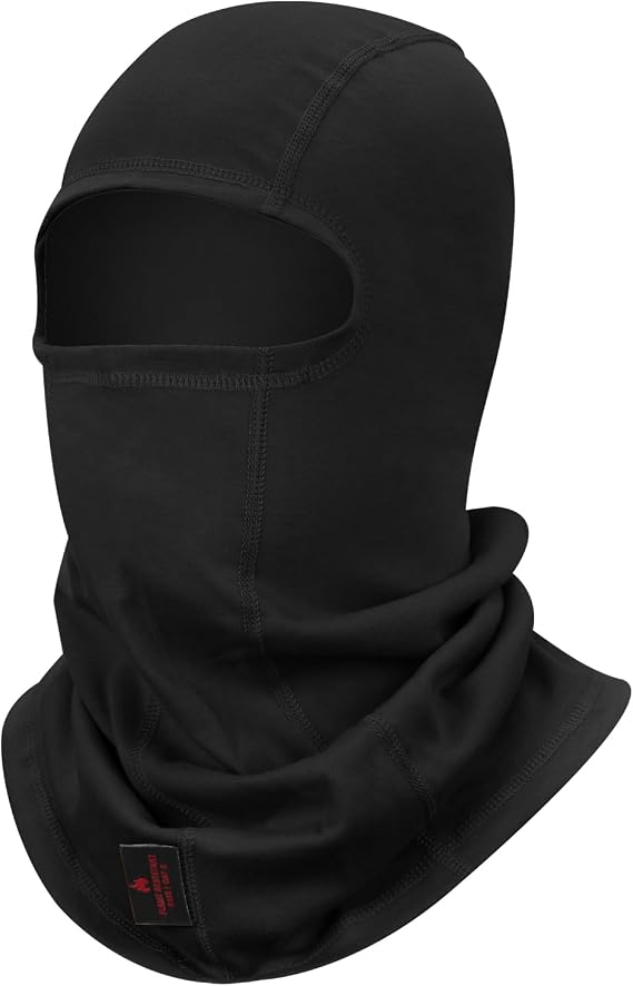 FR Face Mask for Men Fire Resistant Balaclava Welding Head Cover, 100% Cotton Full Face Hood & Neck Protector