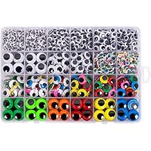 1620pcs Googly Wiggle Eyes Self Adhesive, for Craft Sticker Eyes Multi Colors and Sizes for DIY by ZZYI