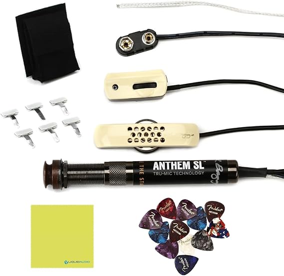 LR Baggs Anthem SL Bundle, Acoustic Guitar Pickup with 12 Picks