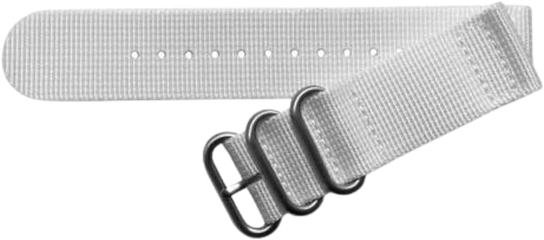 Panatime 2-Piece Ballistic Nylon Watch Band with 3 Stainless Steel Rings