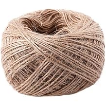 DLLTEC Qinlu-Natural Jute Twine Jute Twine String 1mm, 100 Meter Natural Textured Hessian, for Arts
