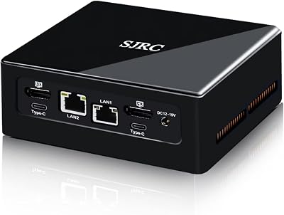 SJRC Mini PC Core i5 1235U, Small Office PC Micro Desktop Computer, Dual i226-V 2.5GbE LAN, DDR5 64GB RAM 2TB M.2 NVMePCIe4.0 x 4 SSD, 4 Display, WiFi6 BT5.2, USB3.2, Win11 Pro