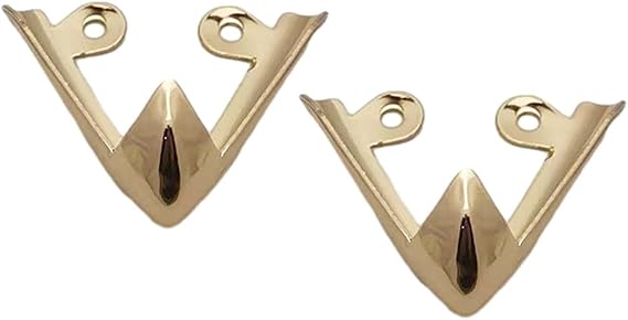 2 Pack Metal Shoe Tips for Pointed High Heels Toe Cap Protector 1.38x1.18x0.59 Inch- Gold
