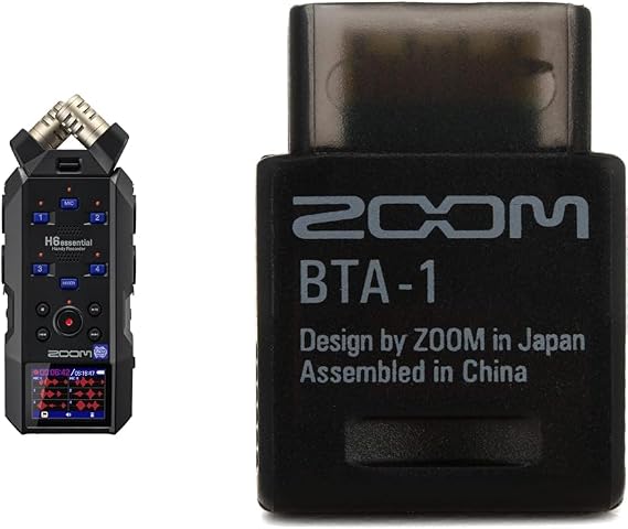 Zoom H6essential 6-Track 32-Bit Float Portable Audio Recorder Bundle with BTA-1 Bluetooth Adapter