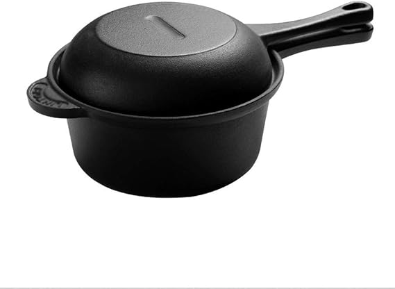Kitchen Pots and Pans Saucepan Set Cast Iron Include Dutch Oven and Frying Pan,Milk Pan with Double Side Handles,for Outdoor BBQ Or Indoor Stove/Oven Frying Pa,Red