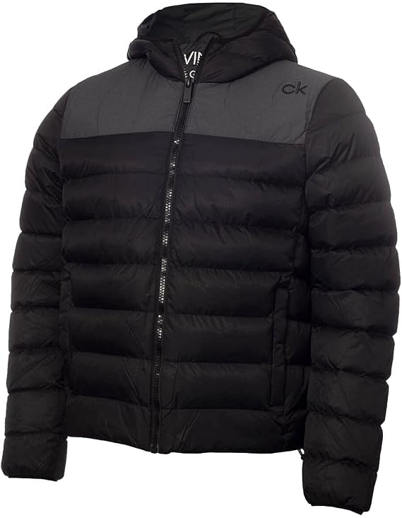 Calvin Klein Mens Padded Chest Pockets Water Resistant Jacket