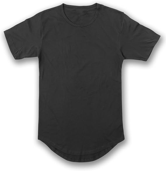 JD Apparel Men's 100% Cotton Longline T-Shirt