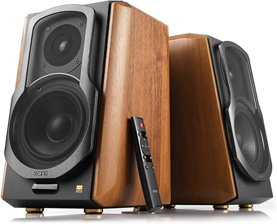 Edifier S1000MKII Audiophile Active Bookshelf 2.0 Speakers - 120w Speakers Bluetooth 5.0 with aptX HD - Optical Input - S1000MK2 Powered Near-Field Monitor Speaker with Class D Amp