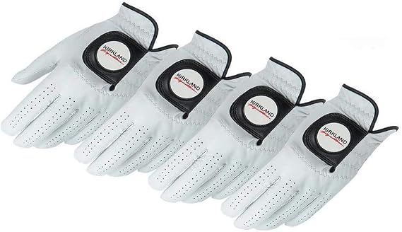 Kirkland Signature Golf Gloves Premium Cabretta Leather, Medium (4 Count)
