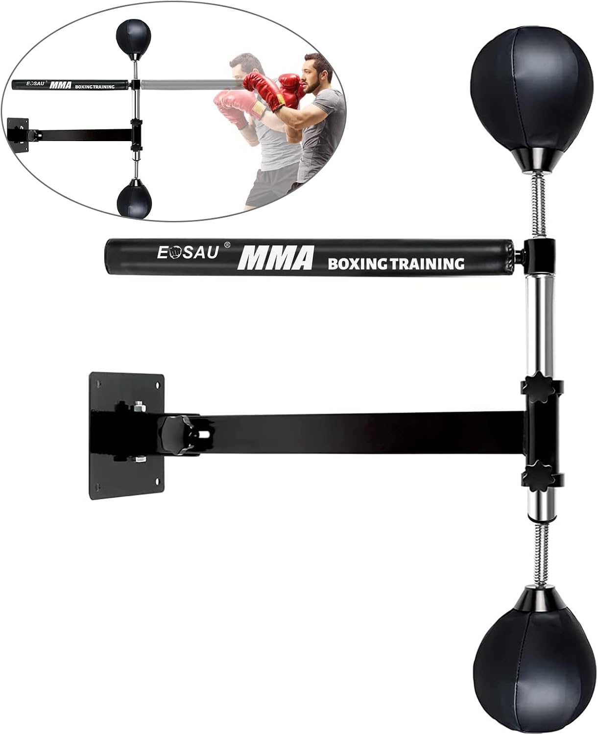 Wall Mount Boxing Spinning Bar Boxing Trainer Equipment Reflex Bar for Martial Arts Kickboxing MMA Training