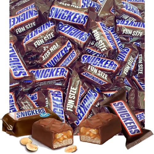 SnickerFun Sizes Chocolate Caramel Candy Bars - Individually Wrapped Candy with Roasted Peanuts, Nougat, Caramel, and Milk Chocolate 3 Pound