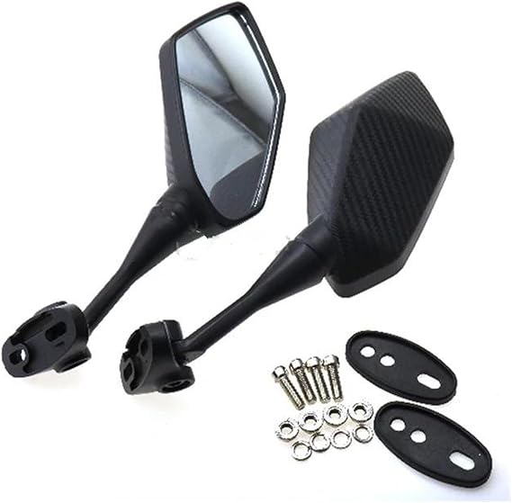 motorcycle rearview mirror Motorcycle Mirror Black Moto Rearview Side For Yamaha YZF600 YZF R1 R6 R3 R125 R25 R15 2003 2004 2005 2006 2007 2008 2009(Carbon fiber)