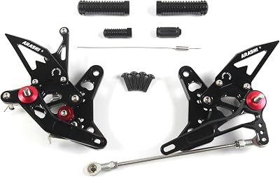 V2.0 Adjustable Rearsets Compatible with Suzuki SV650 SV650S SV650X 2016-2023, Black