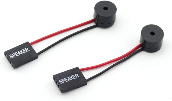 MEETOOT 2pcs PC Motherboard Mini Speaker Desktop Computer Case DIY Internal Code Mini Plug Beep Alarm Buzzer