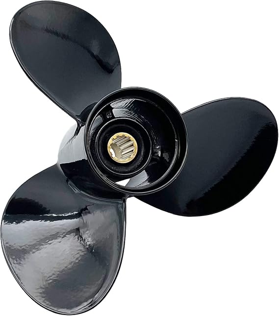 Aluminum Outboard Cupped Propeller Boat Prop 11 5/8X12 Pitch Replacement for Johnson 40/50HP 4-Stroke Only