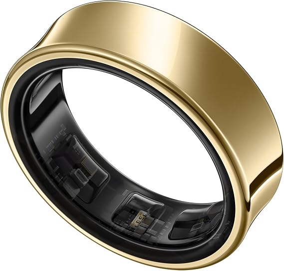 Samsung Galaxy Ring Titanium Case Smart Ring Samsung Health with AI Sleep Tracker Fitness Tracker Size 7 Titanium Gold