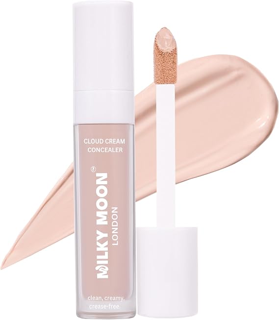Cloud Cream Concealer Full Coverage, Long-Lasting, Lightweight, Aloe and Centella-Infused Under Eye Concealer, Hydrating, Crease-Resistant, Buildable, Vegan & Gentle, #2-Porcelain