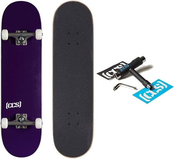 [CCS] Skateboard Complete | Maple Wood | Professional Grade | Fully Assembled with Skate Tool & Stickers | Adults, Kids, Teens, Youth | Boys & Girls